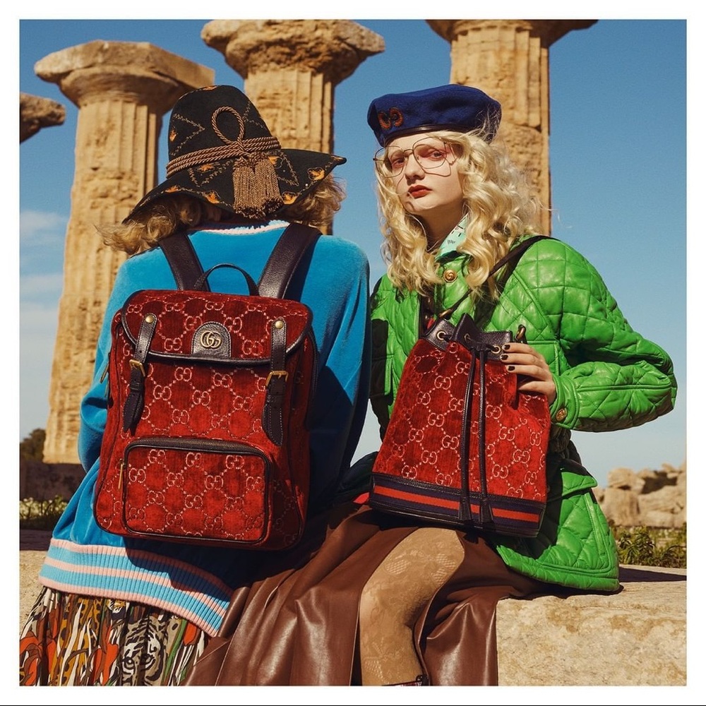 Sold!!! GUCCI GG Red Velvet BACKPACK